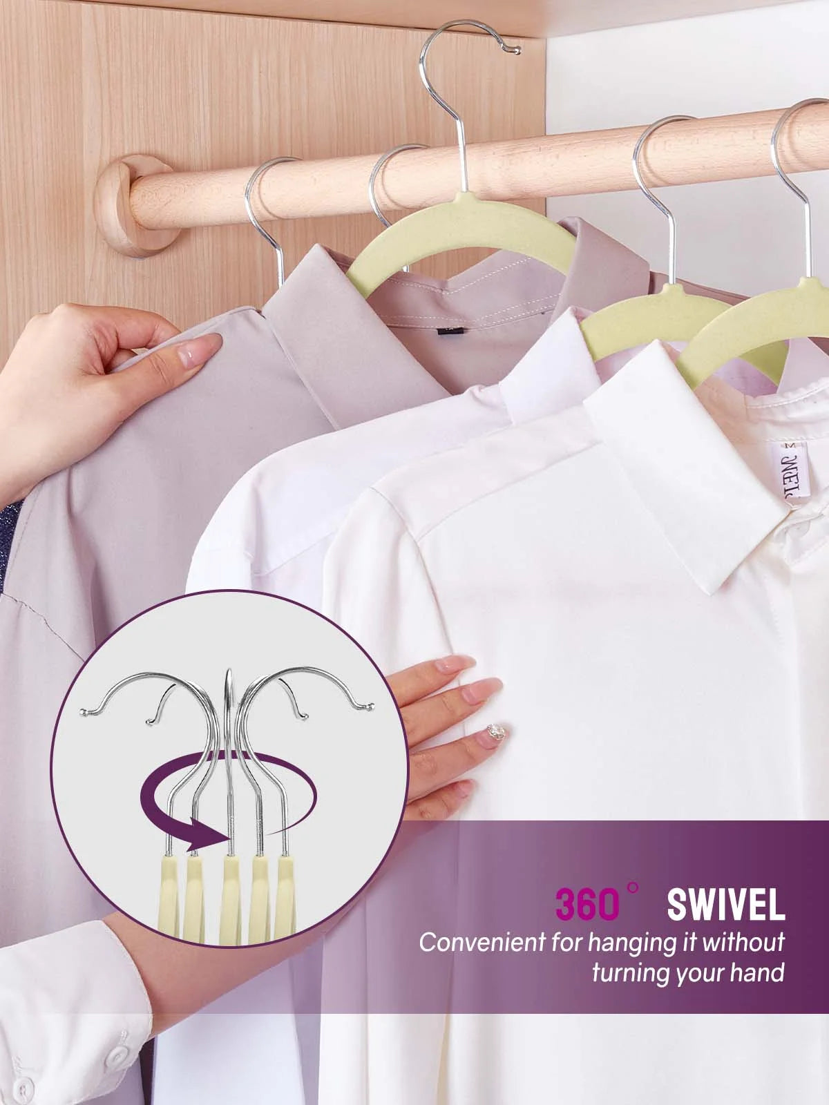 Velvet Hangers 60 Pack, Premium Clothes Hangers Non-Slip Felt Hangers, Sturdy Hangers Heavy Duty Coat Hangers,