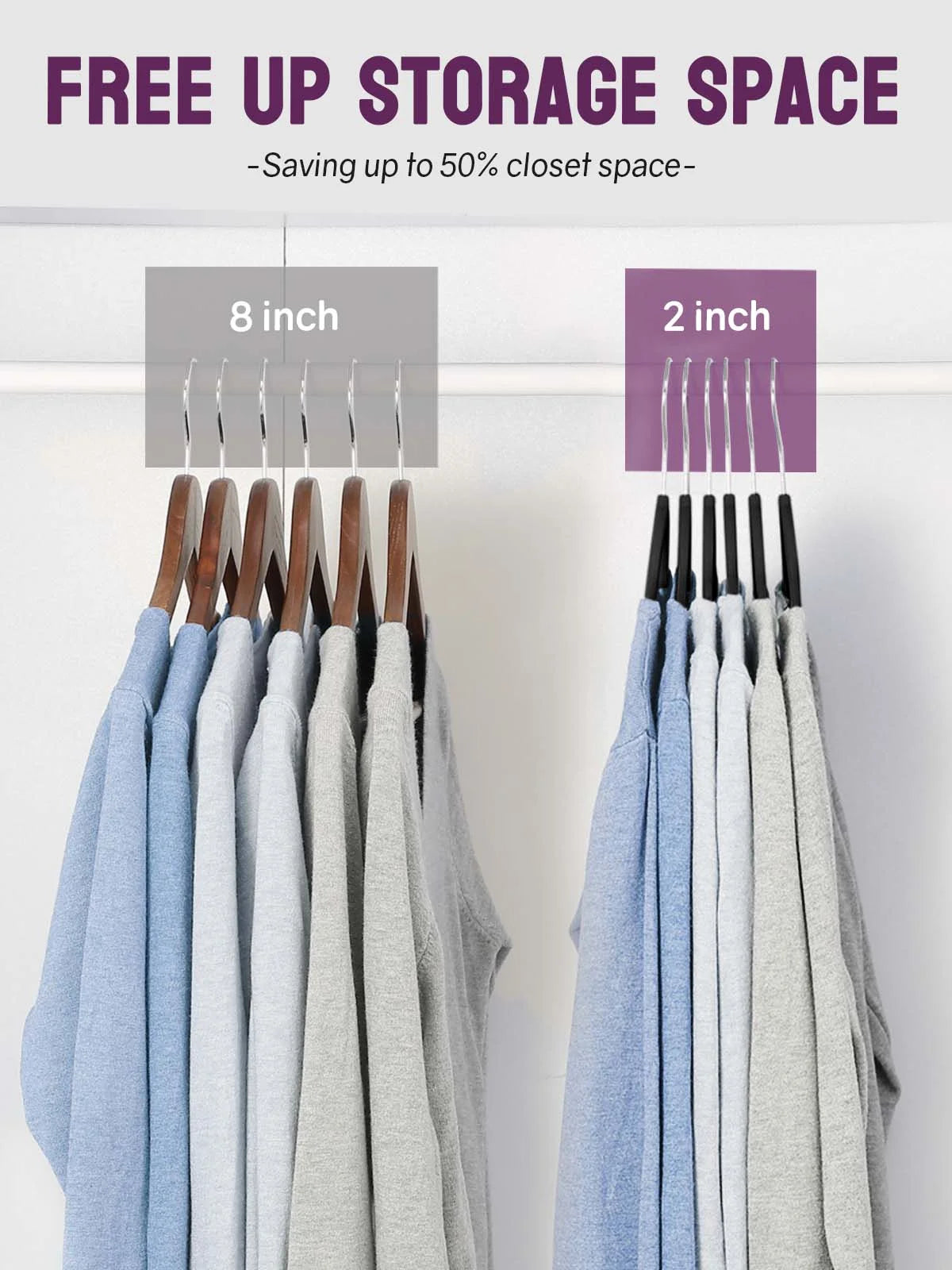 Black Velvet Hangers 60 Pack, Premium Clothes Hangers Non-Slip Felt Hangers, Sturdy Black Hangers Heavy Duty Coat Hangers, Durable Suit Hangers for Space Saving,