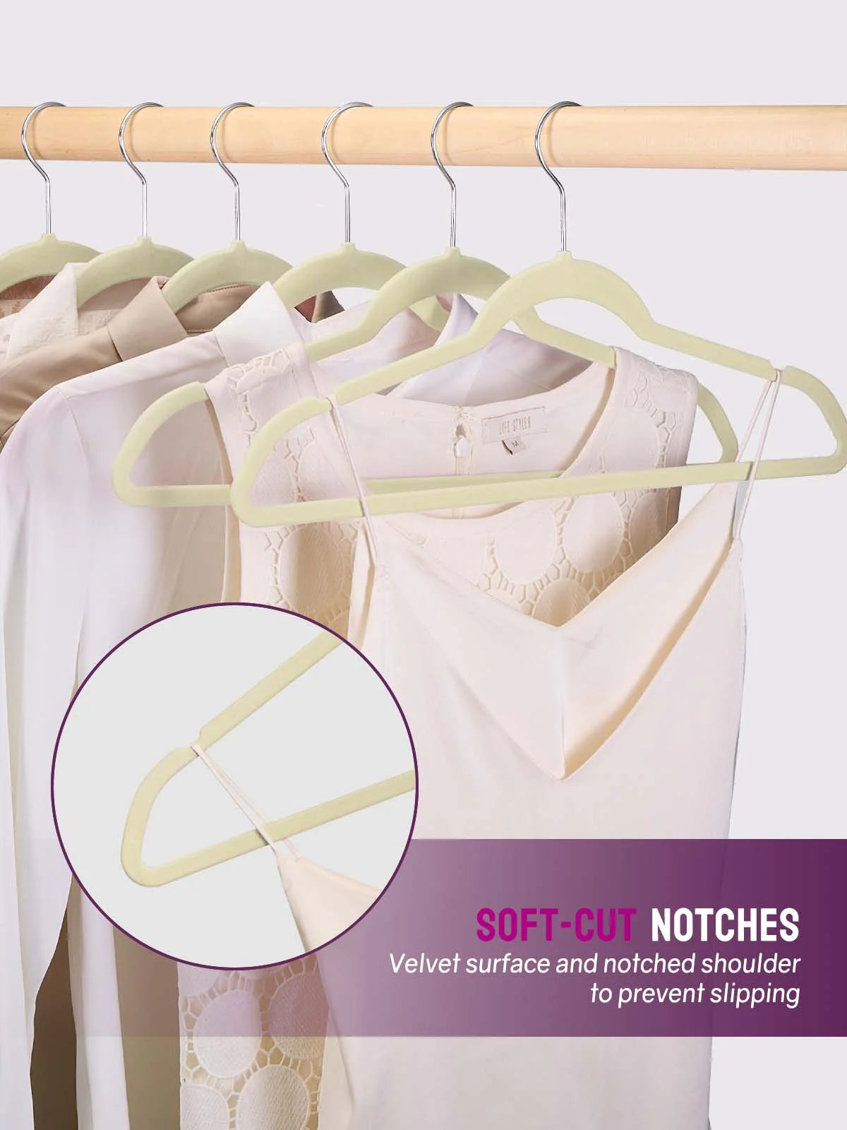 Velvet Hangers 60 Pack, Premium Clothes Hangers Non-Slip Felt Hangers, Sturdy Hangers Heavy Duty Coat Hangers,